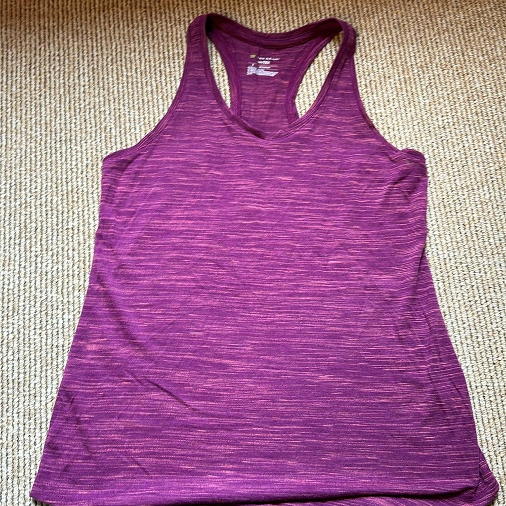 Tek Gear DryTek size small purple sleeveless exercise workout lifting shirt